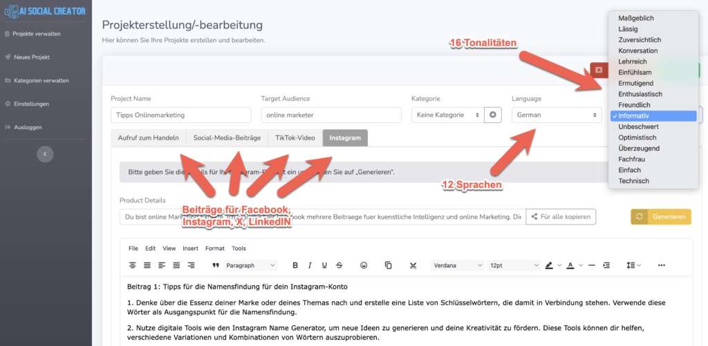 den perfekten Beitrag zu erstellen
